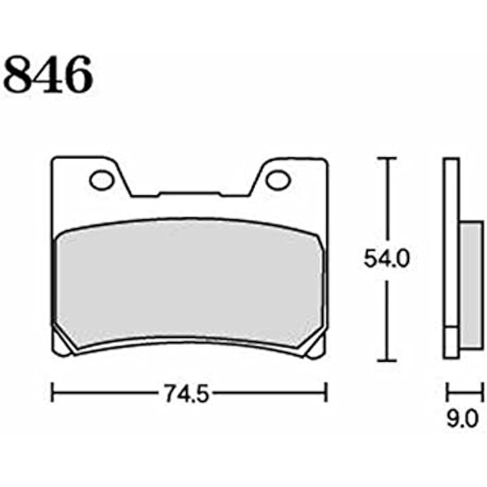 RK Brake Pad Mega Alloy YAMAHA:VMAX1200 '93~'99 (Front) etc. Motorcycle Motorcycle 2 Wheel 846MA-X
