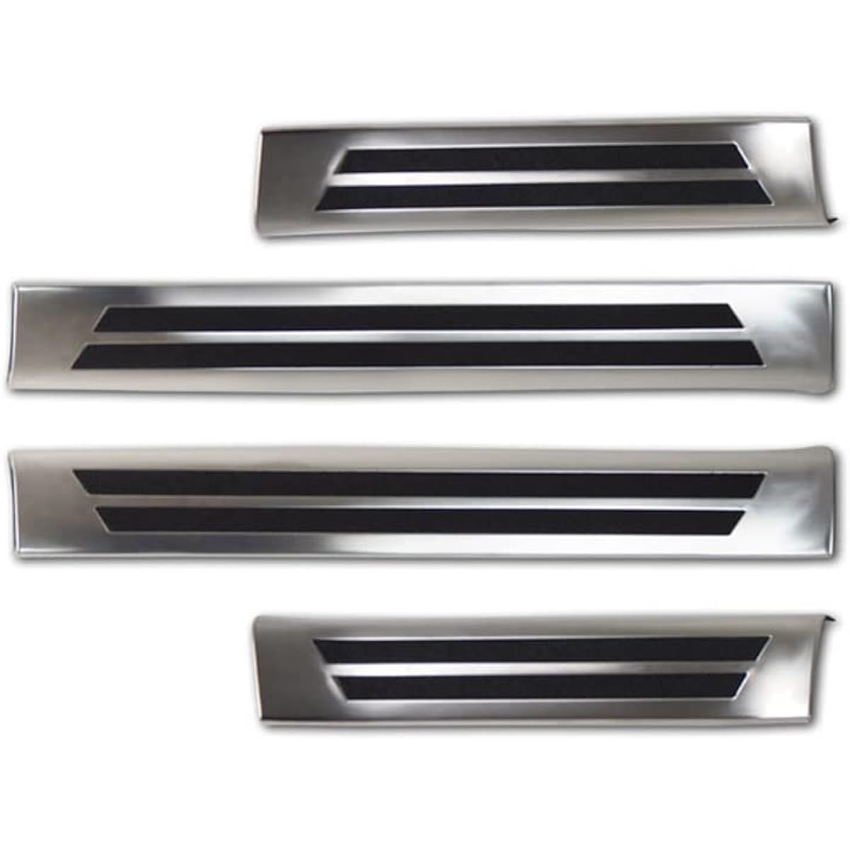 Samurai Produce Mazda CX-5 KF Series Exclusive Scuff Plate Side Step Inside Front and Rear Set 4P Anti-Slip Rubber Silver Hairline