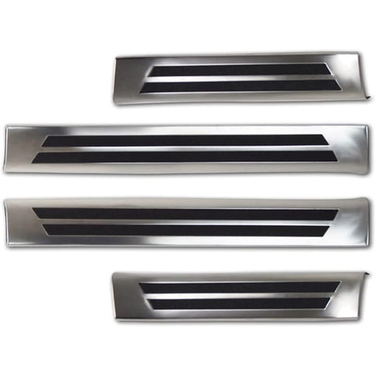 Samurai Produce Mazda CX-5 KF Series Exclusive Scuff Plate Side Step Inside Front and Rear Set 4P Anti-Slip Rubber Silver Hairline