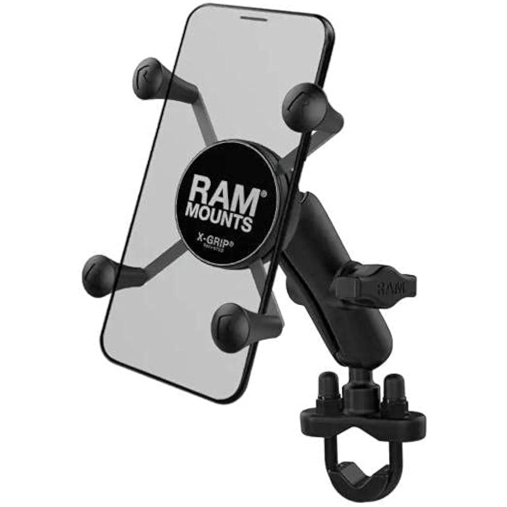 RAM MOUNTS Mount Set X-Grip & U-shaped Clamp for Smartphones with Tether Black RAM-B-149Z-UN7U