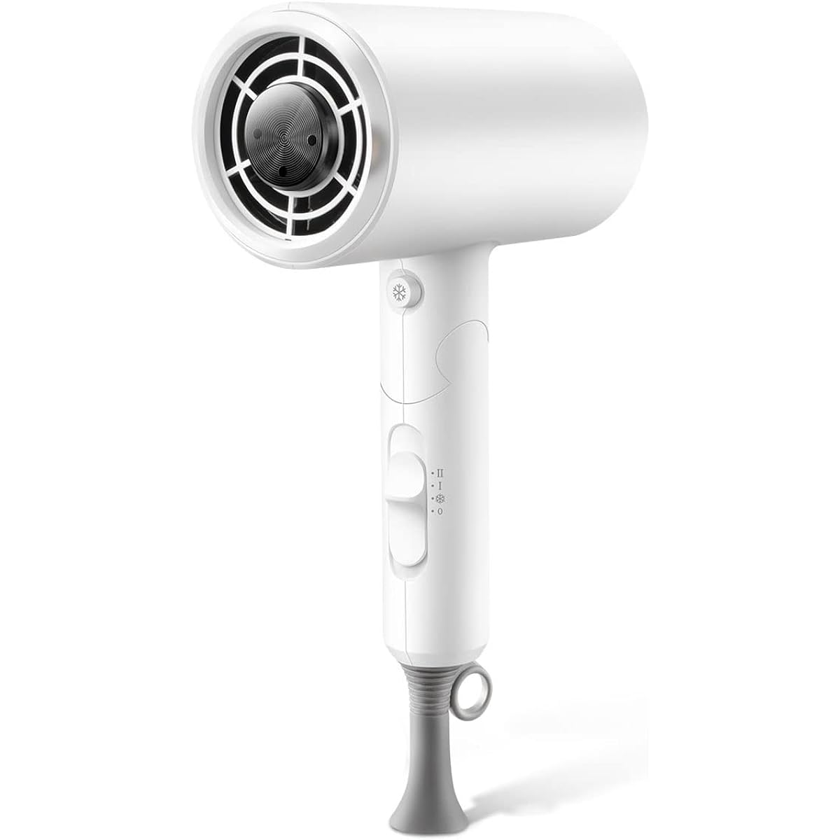 Hair dryer, large air volume, quick drying, popular hair dryer, negative ion emission, 57℃ constant temperature, hair care, 3-stage mode, foldable, ultra-lightweight, glossy hair, setting nozzle, for home use, hair salons, and travel, white