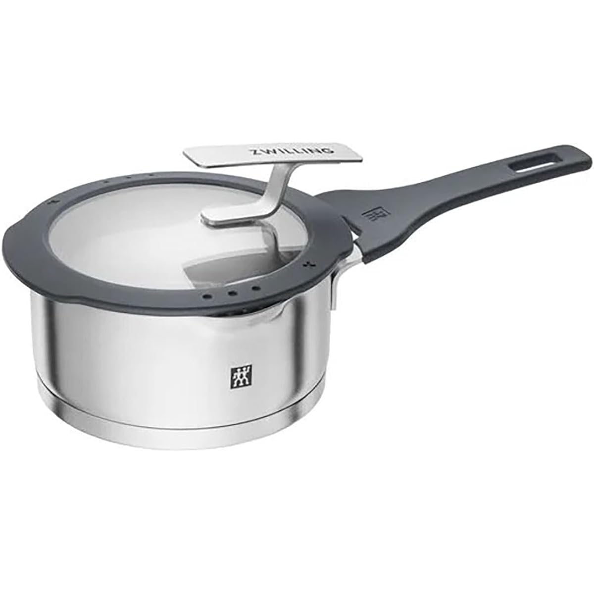 Zwilling "Simplify Saucepan 16cm (with Glass Lid)" One Hand Pot Stainless Steel 3 Layer Bottom Structure IH Compatible 1.5L 10 Year Warranty [Authorized Japanese Product] SIMPLIFY 66875-160
