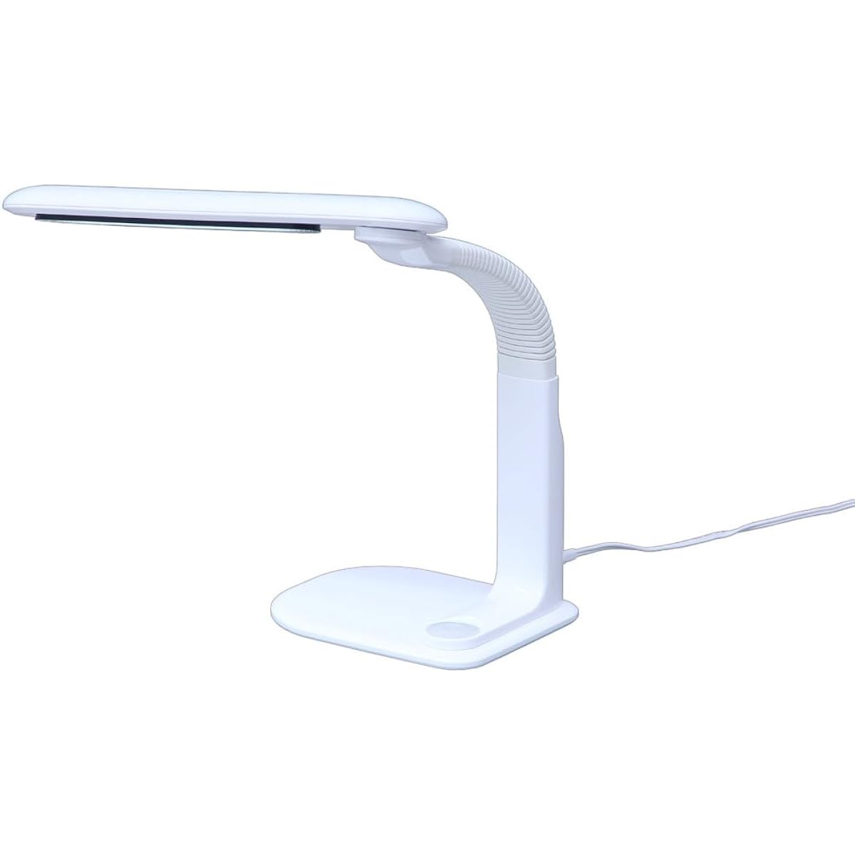Iris Ohyama LED desk light, freely movable, flexible arm, 2-way, stepless dimming, with glare guard, high color rendering, energy saving, white LDL-501
