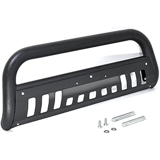 HELIOS 27107 200 Series Hiace Wide Pipe Grill Guard Black with Skid Plate U-Shaped Bush Bar Bumper Guard SUN