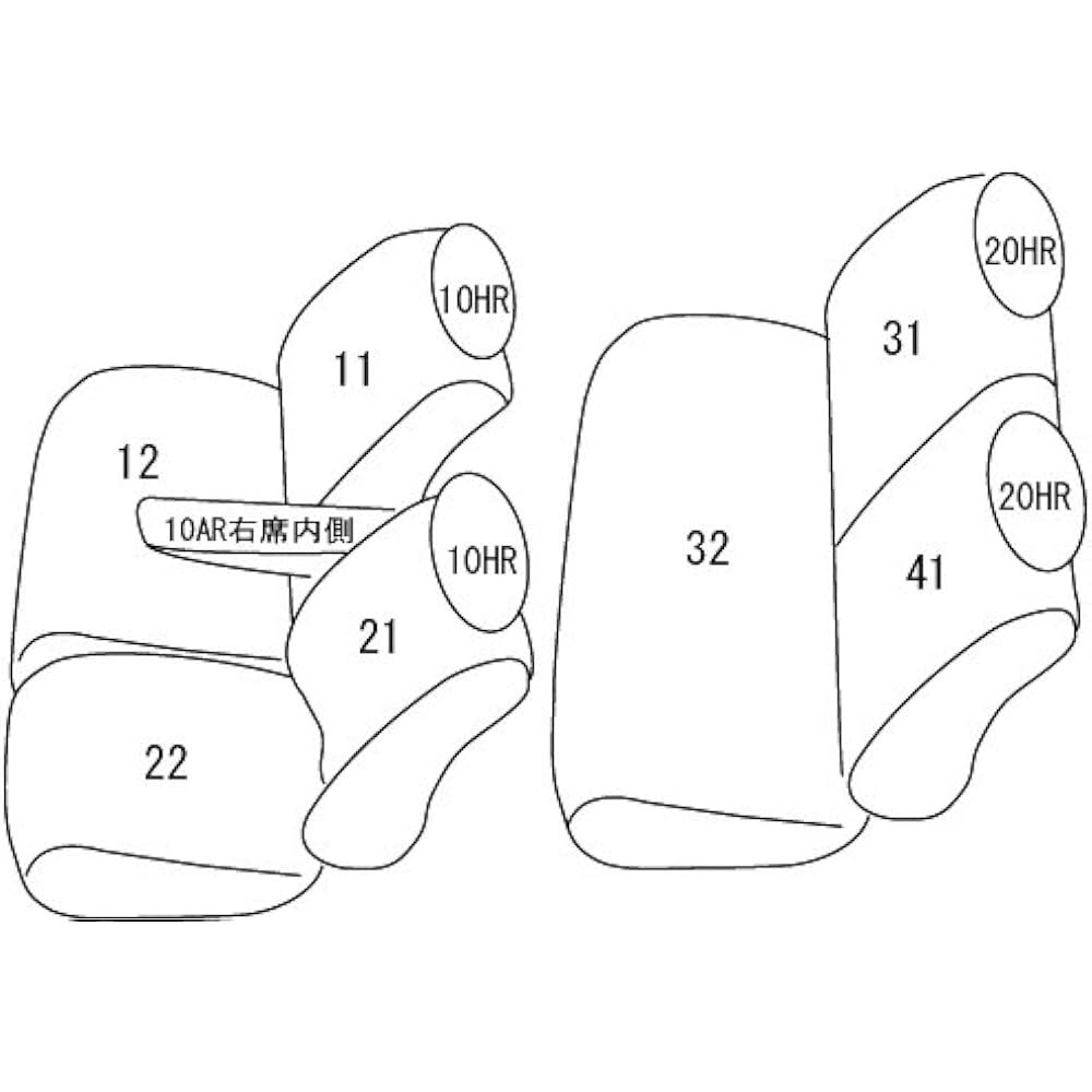 Clazzio Seat Cover N-WGN/N-WGN Custom JH1 / JH2 H25/11~ Clazzio Real Leather Genuine Leather Tan Beige EH-2020 [21EHA2020T]