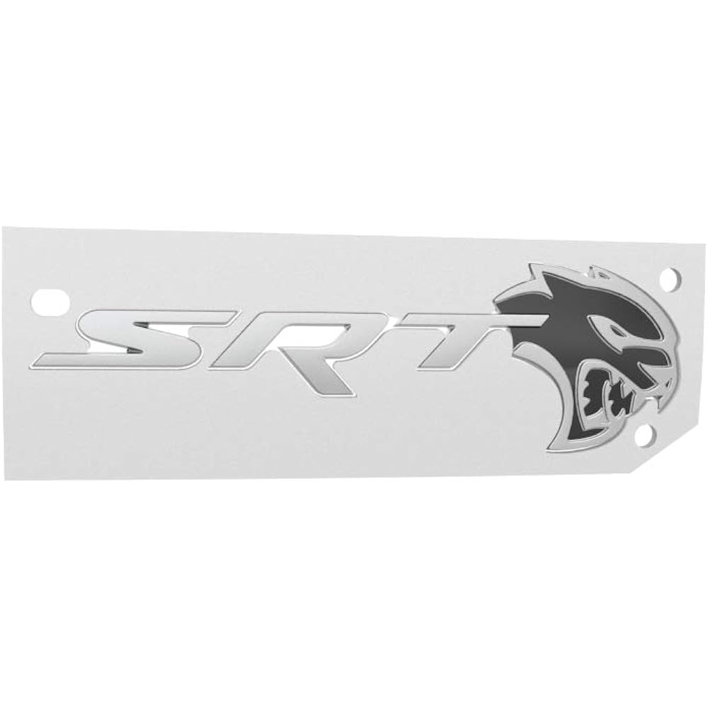 DODGE CHARGER HELLCAT Black & Silver SRT Deck Lid Name Plate OEM MOPAR
