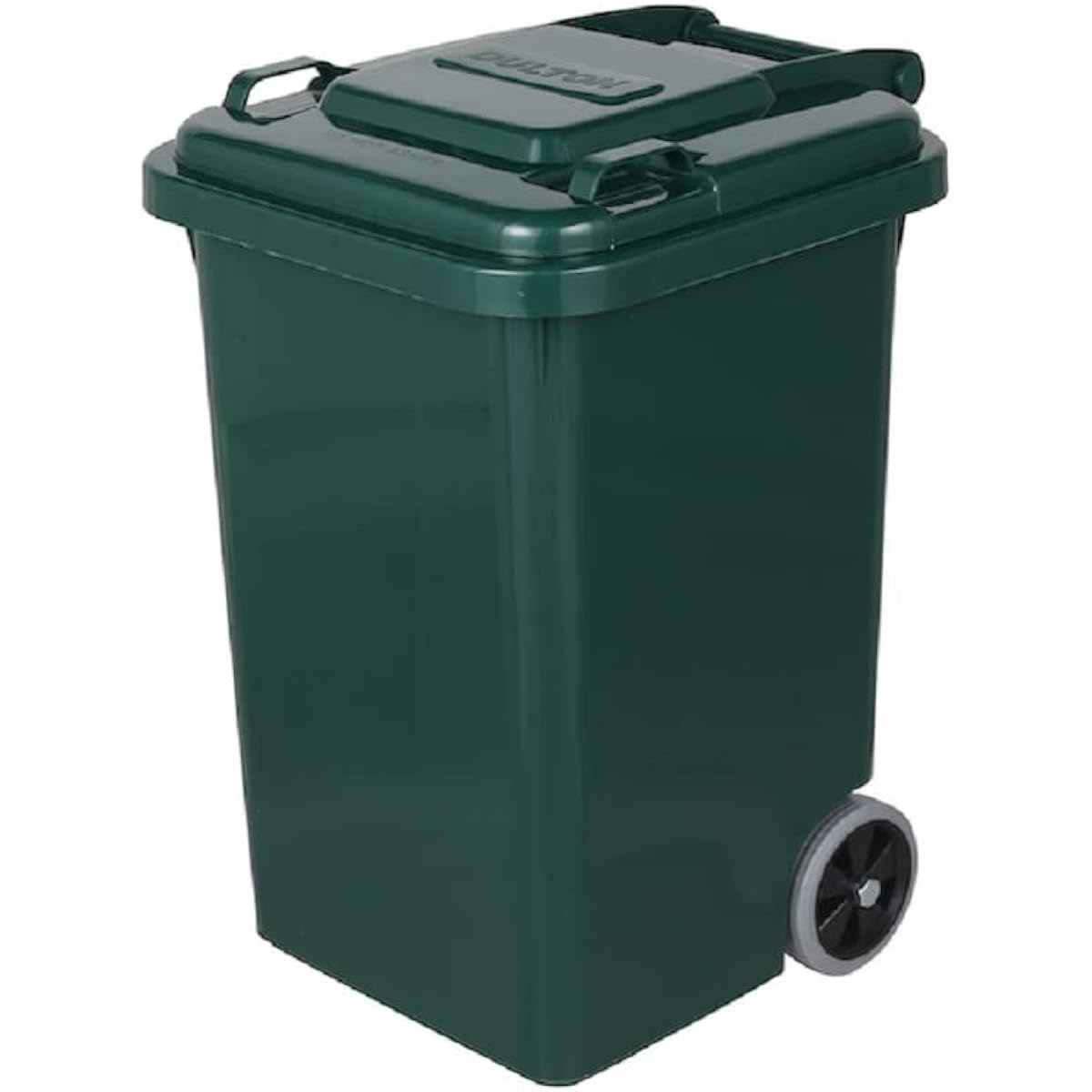 Dalton Plastic Trash Can 45L Green Trash Can Masterpiece with Lid Large Outdoor with Drain Hole Height 575mm Width 380mm Depth 430mm 100-146GN