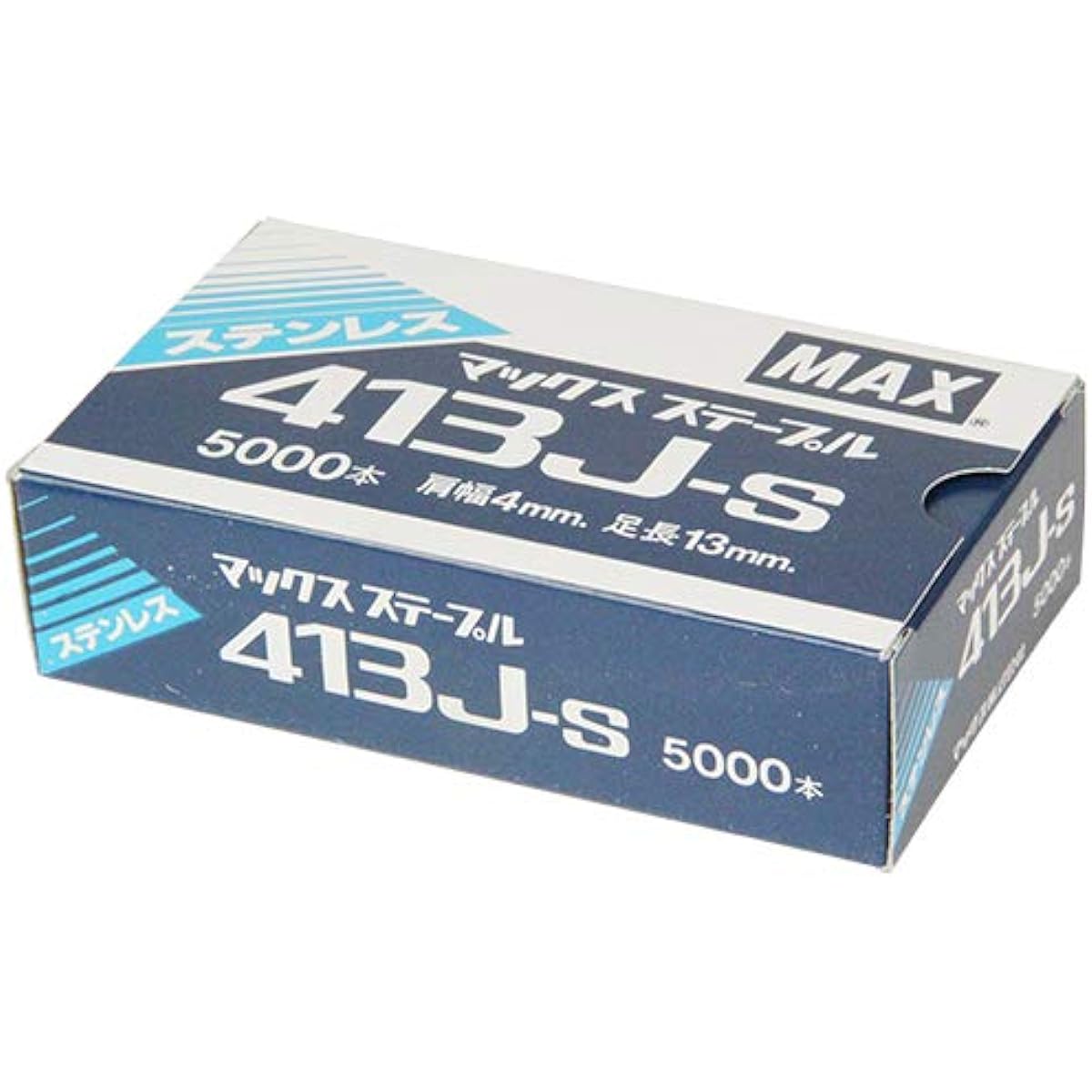 Max 4J Staple (Stainless Steel) 13mm (413J-S) (5000 staples x 1 box)