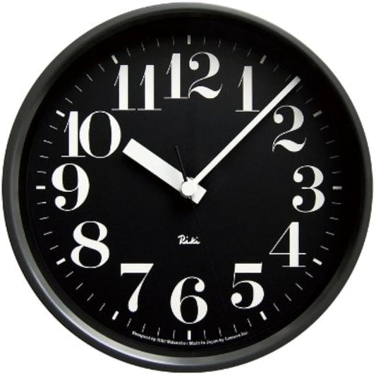 Lemnos Riki Steel Clock Radio Watch Black WR08-25 BK RIKI STEEL CLOCK