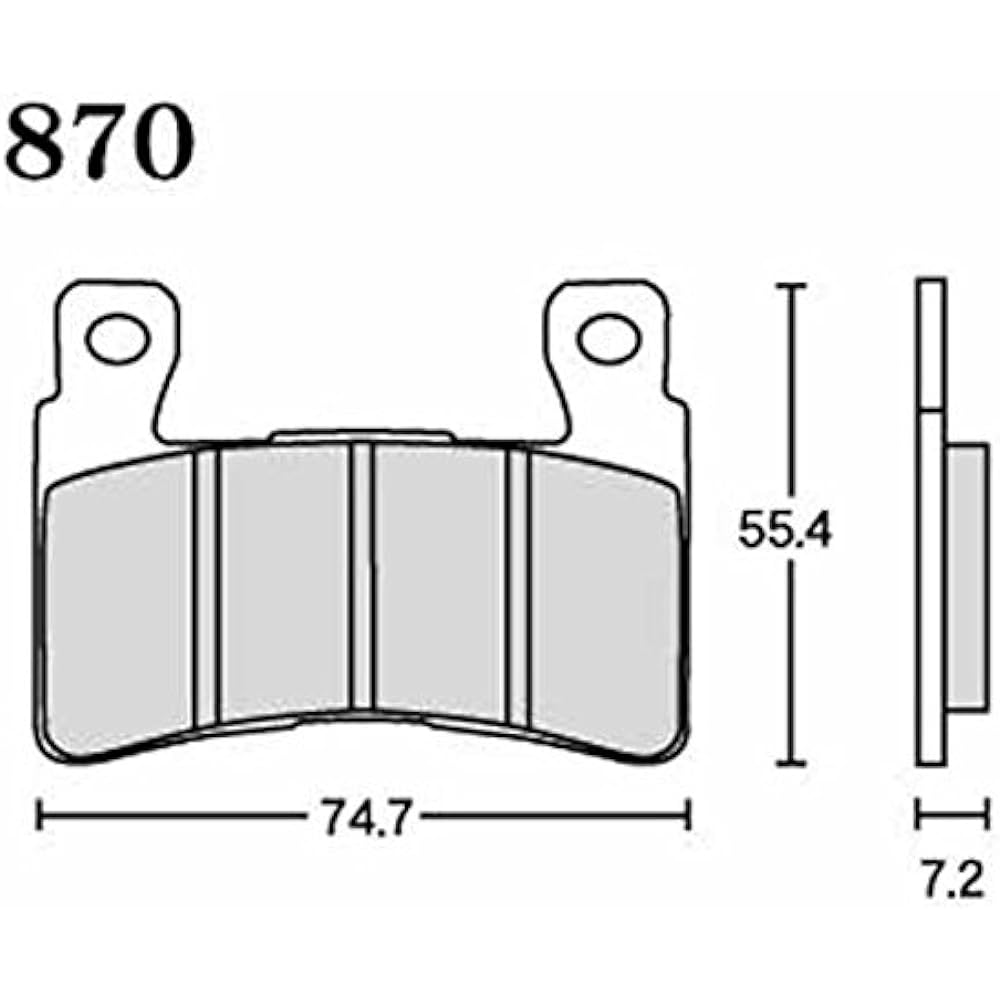 RK Brake Pad Mega Alloy HONDA:CB400SF H-VTEC '99~'02 [Nissin 4P] (Front) etc. Motorcycle Motorcycle 870MA-X