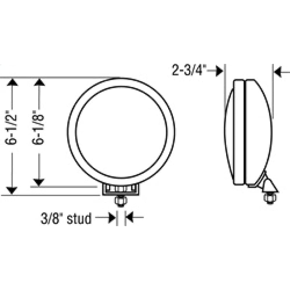 KC HILITES 1134 APOLLO PRO 6 inch 55W replacement Fog Light Polimax Housing and Stone Guard with TJ