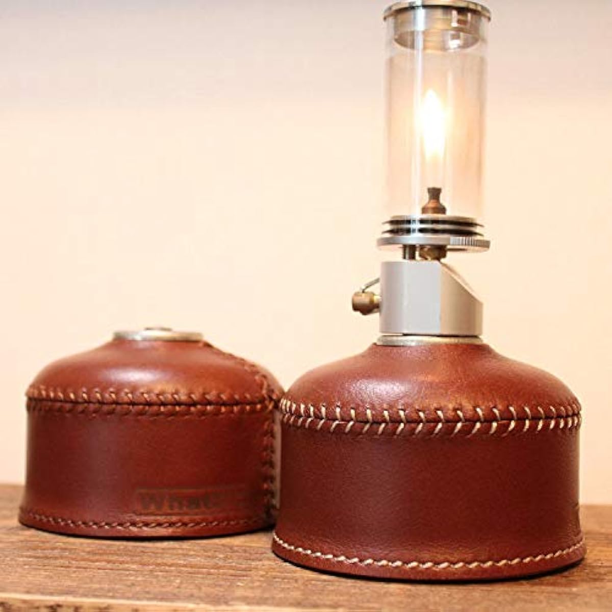 What will be will be Genuine Leather OD Can Gas Can Cover (Small 100 Size) for Gas Lantern Gas Canister Made in Japan Handmade Stylish Outdoor Camping Equipment