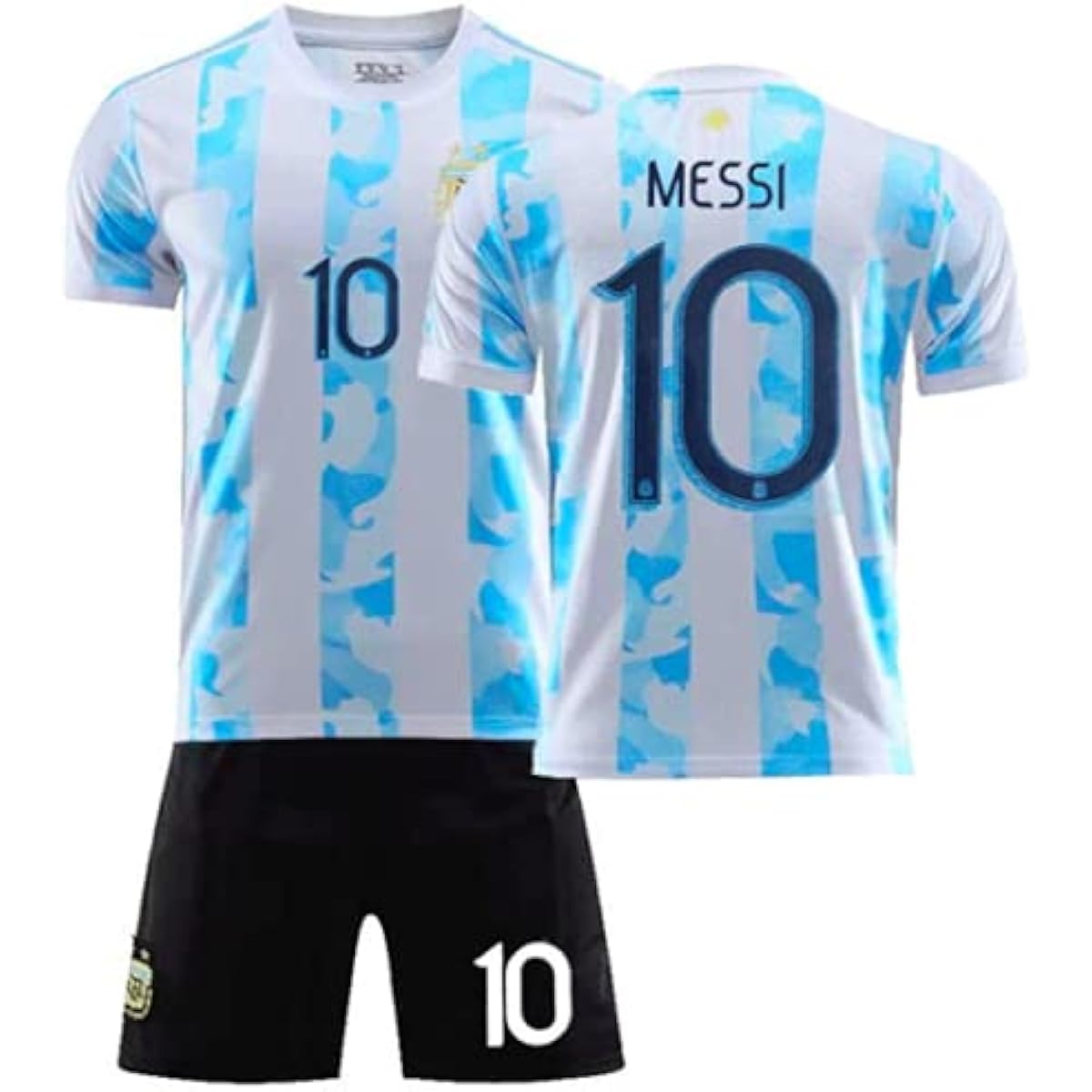 [World Soccer] Adult Messi Uniform Top and Bottom Set Argentina National Team Home Messi No. 10 Replica Uniform GV Original Set Product