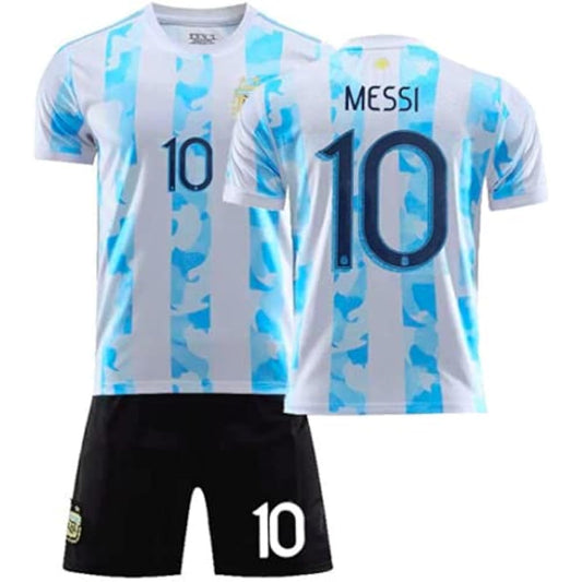 [World Soccer] Adult Messi Uniform Top and Bottom Set Argentina National Team Home Messi No. 10 Replica Uniform GV Original Set Product