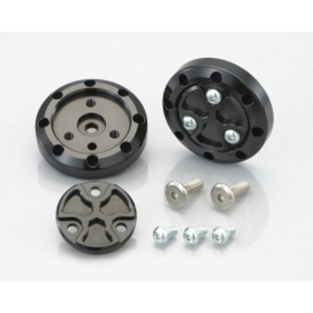 KITACO Side Marker Plate Set Cygnus X/Cygnus X-SR Black Anodized 557-0415010
