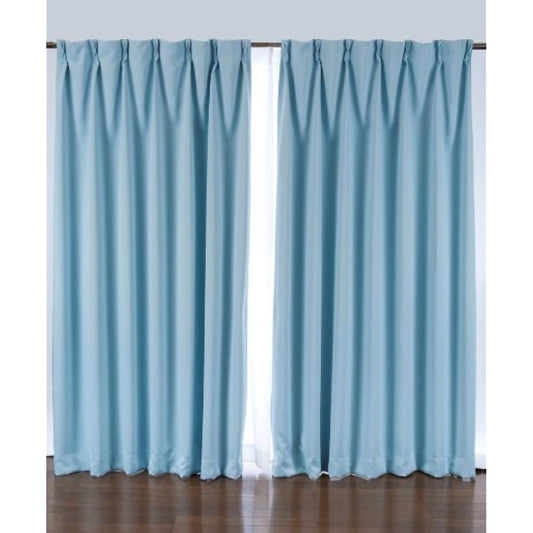 1st grade blackout curtains and flower mirror lace 4 pieces Blue 150X230(228)