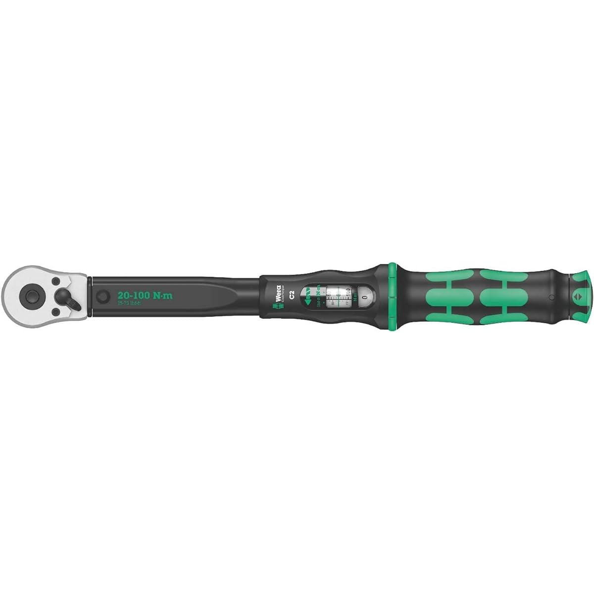 Wera 05075621001 | Click-Torque C2 Wrench Black/Green with Reversible Ratchet 13mm 20-100Nm [Regular Japanese Import Product]
