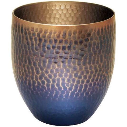 Shinkoukinzoku Shochu Glass Copper/Gold Covered 430ml Ouki Copper Hammered Shochu Cup KG-1656
