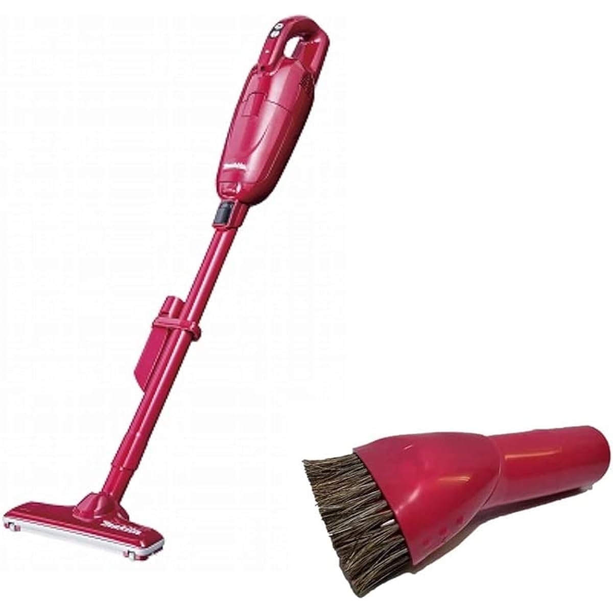 Makita Rechargeable Cleaner CL115FDW + Round Brush Set (Red)
