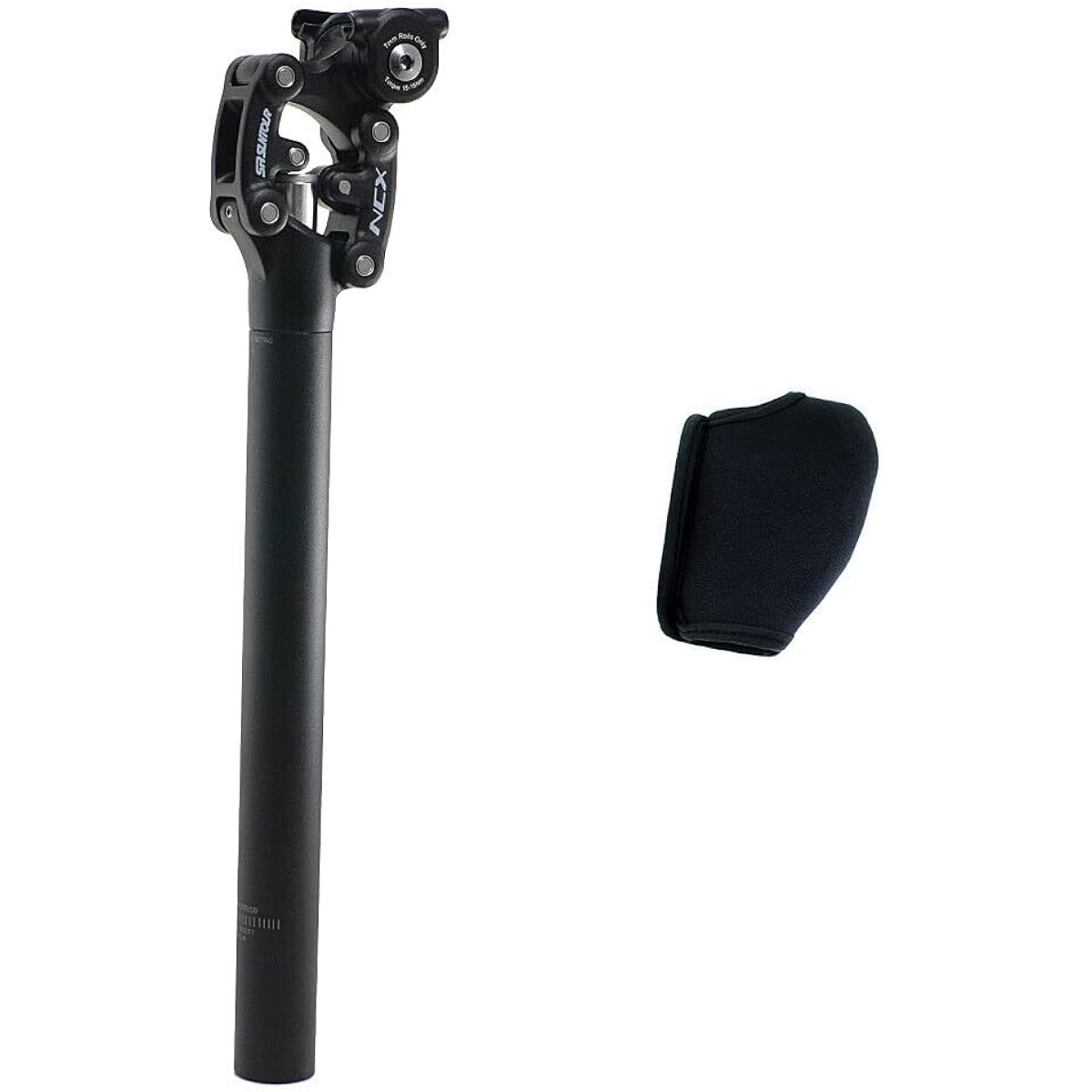 SR Suntour SP12 NCX 30.9X400mm Suspension Seat Post with Protective Cover,Black, VK2724