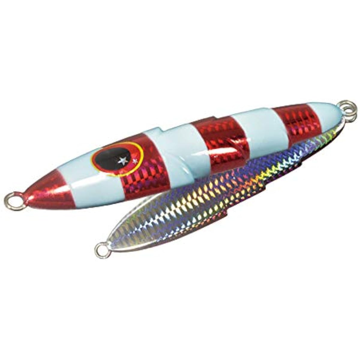 XESTA Metal Jig Slow Emotion Slippy 250g #72.RZBL Red Zebra Blue Glow
