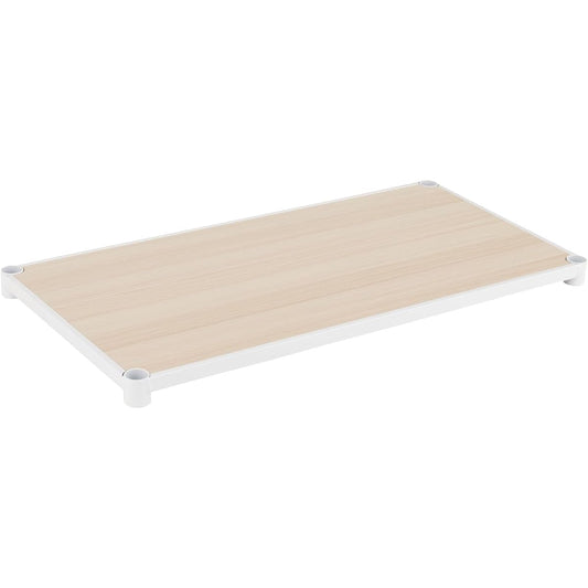 Doshisha Luminous Rack Steel Rack Parts Wood Shelf Wooden Shelf Board Pole Diameter 25mm Width 81 x Depth 41cm LL8040-WD Comes with 4 Sleeves White Steel Frame Top Plate Natural Load Capacity 80kg Commercial Use Sturdy Width 80 x Depth 40 Model