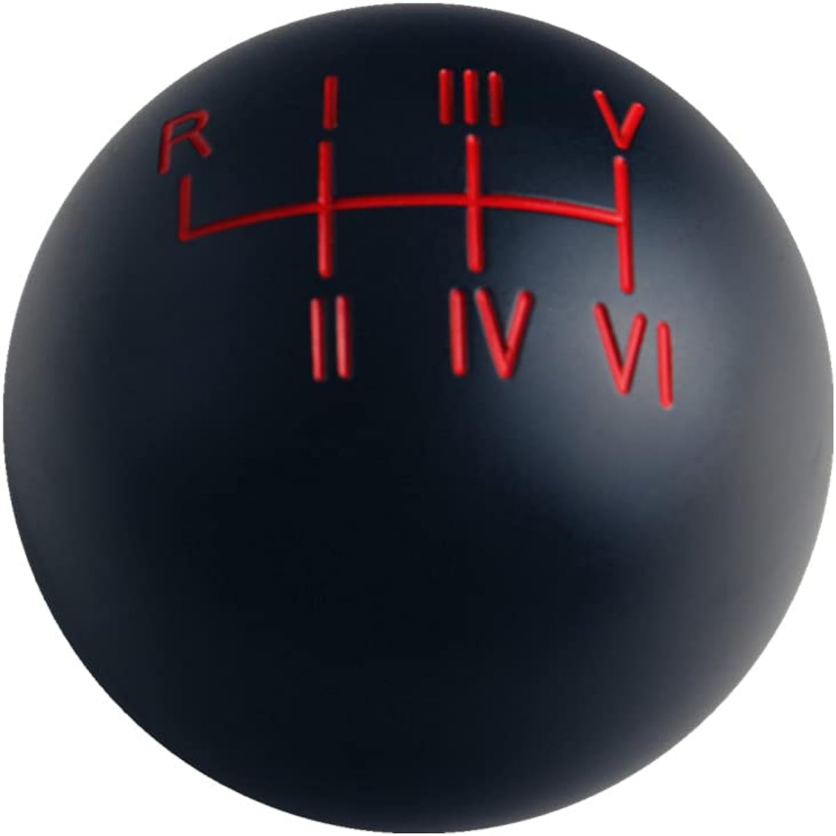 DEWHEL Black/Red Aluminum A spherical body Kaede Roman numeric Roman numerical shift knob 6 -speed short slow shifter M10x1.5 M10x1.25 M8x1.25 Adapter screw with screws
