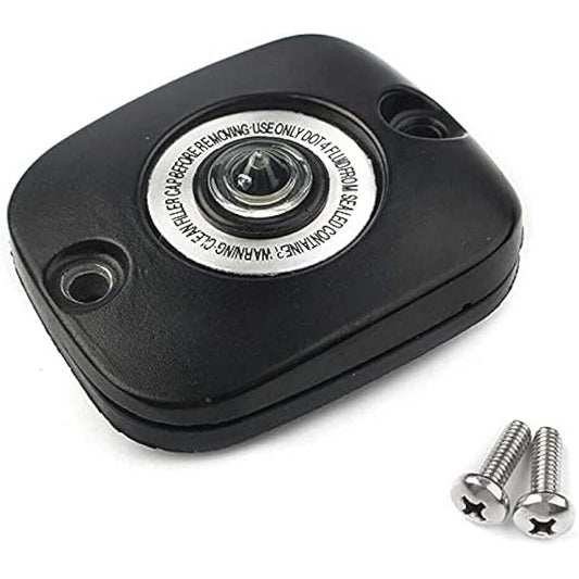 Black Front Brake Master Cylinder Cover Cap Aftermarket Part Compatible with Harley Davidson Dyna 2006-2017 Softail 06-15 Touring 2005-2007 Tri Glide 2014-2018