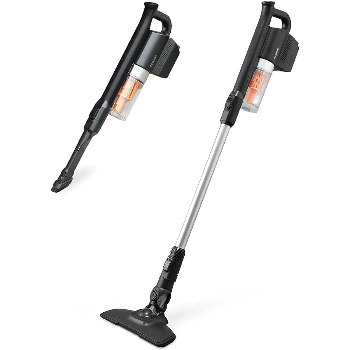 Iris Ohyama Vacuum Cleaner Cordless Handy Cyclone Stick Cleaner Lightweight 1.3kg 2WAY Quiet Ultra Thin Head Black SCD-140-B