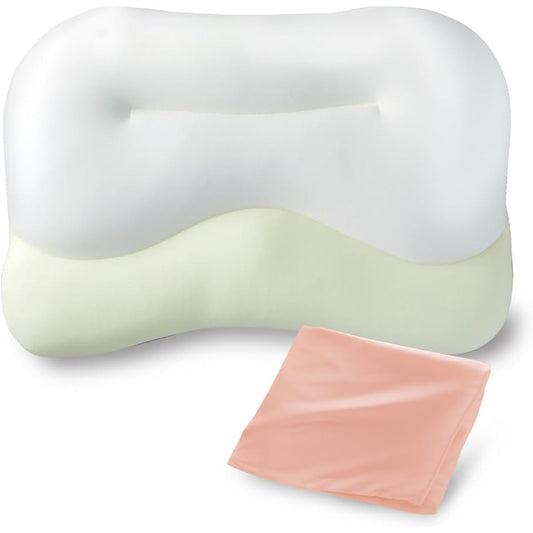 Iris Plaza Spatial Fit Yume Pillow Premium Salmon Pink Pillow Safe Sleep Good Sleep No Neck Pain Hotel Specifications High Repulsion Soft Straight Neck Fit Gently Supports You Bedding Volume Feel Hotel Style