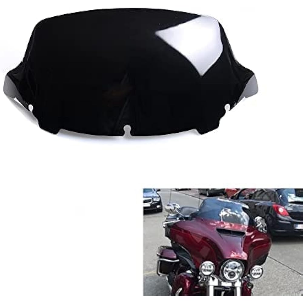 10.5 inch Black Wave Winds Screen Harley 2014-2022 Electric Ride Street Glide