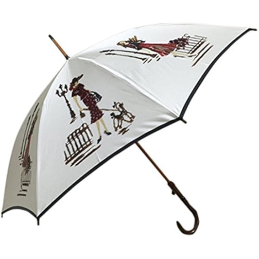 Mont Blanc Luxury Art Western Umbrella/Loose Weave Umbrella Street Corner Gray Long Umbrella