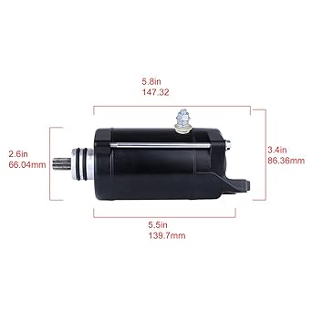 RareElectrical Starter, Kawasaki Jet Ski JL650 JS650 JS650 JS650 650SX 750SX 750SX 750SXI PWK650 Part No. PWK650 278000987 2163-3702 2163-37 09 21 163-3712 -3714 211633702.