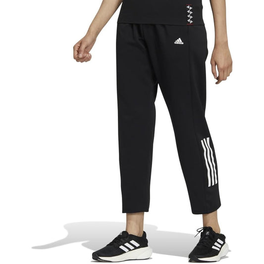 Adidas Jersey Bottom Team Loose Fit Double Knit Open Hem Track Pants DVW39 Women's