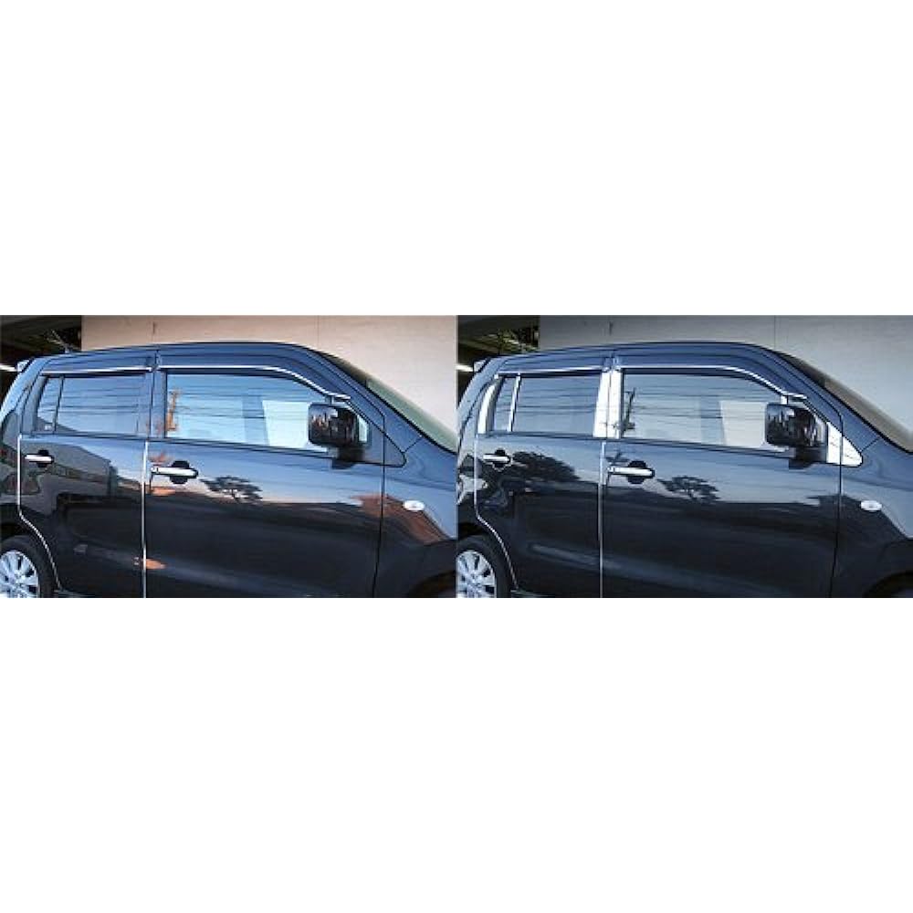 BRIGHTZ AZ Wagon Custom Style MJ23S Series Super Mirror Surface Stainless Steel Pillar Panel 14PC Visor Useful [PIL-SIL-389] 1363