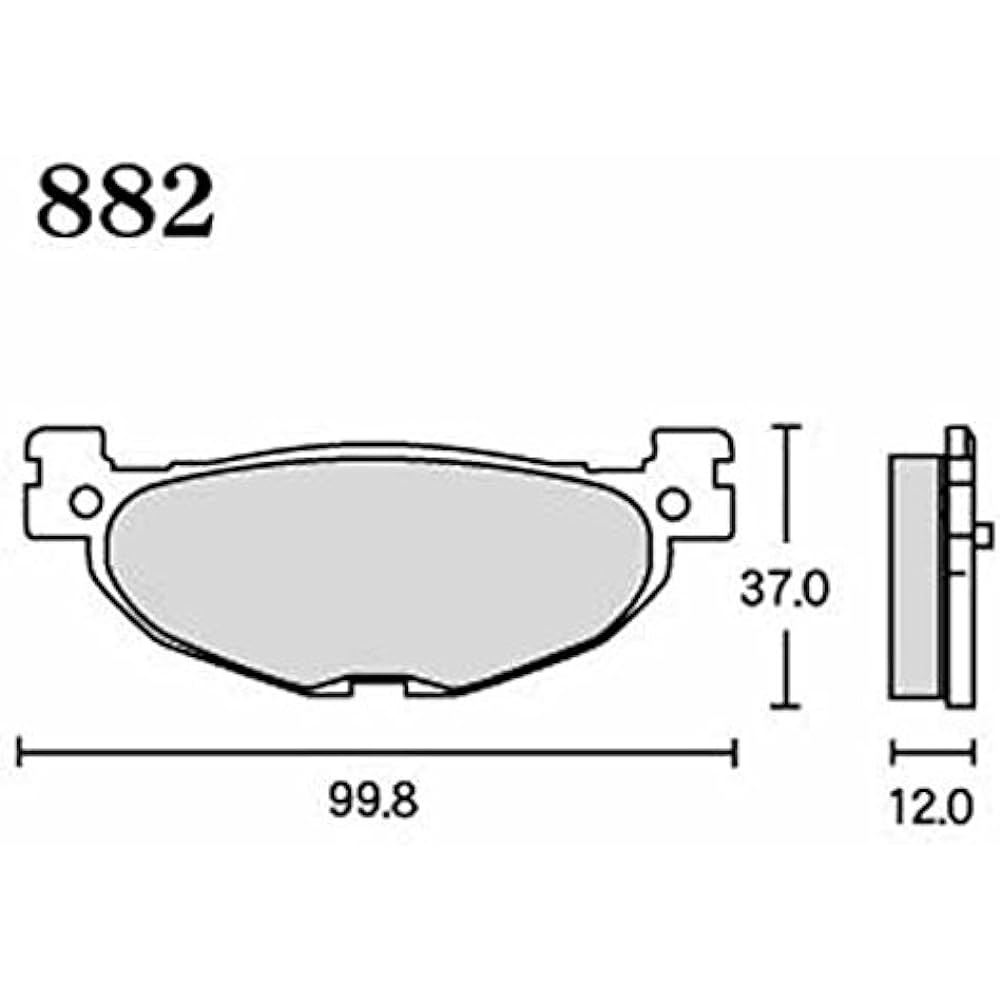 RK Brake Pad FINE ALLOY YAMAHA:TMAX '04 (Rear) etc. Motorcycle Motorcycle 2 Wheel 882FA55