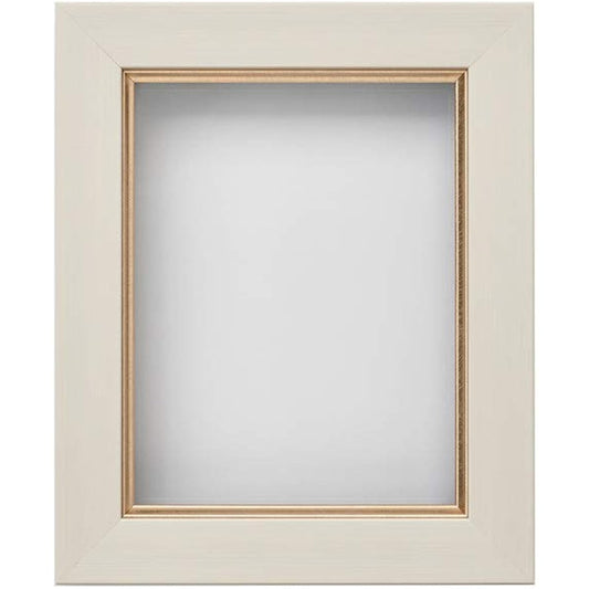 Aluna Resin Frame Oil Frame "Double Frame" with Face Metal Milky White F-6 61397
