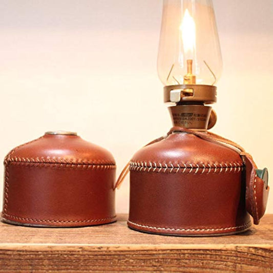 What will be will be Genuine leather gas can cover OD can (medium 230/250 size) Gas lantern for gas cylinder Leather color (light brown) Stitching (light brown) Made in Japan Handmade