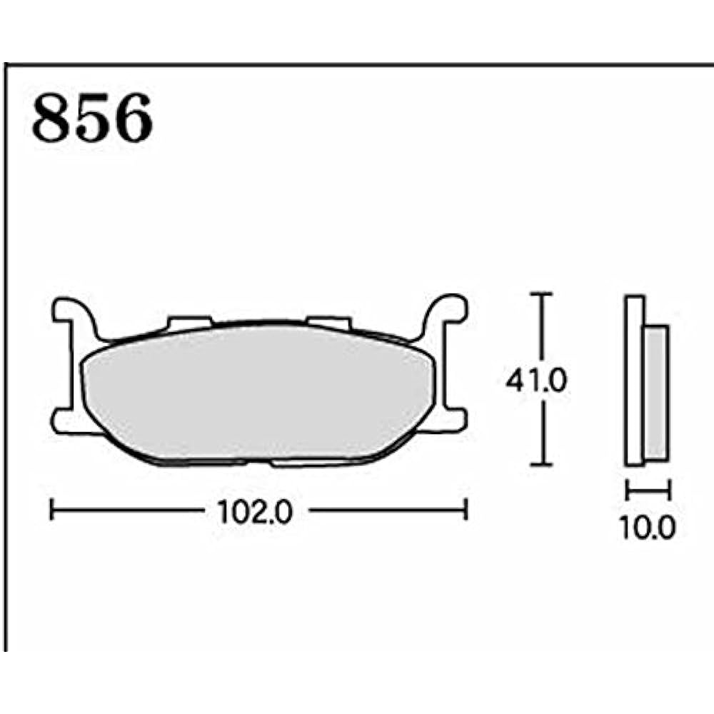RK Brake Pad Mega Alloy YAMAHA:SR400 '01/'02, T-MAX '01/'02 (Front), etc. Motorcycle Motorcycle 856MA-X