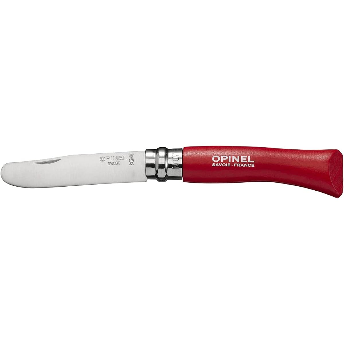 OPINEL Round Tip Stainless Steel #7 Red 41491 [Domestic regular product]