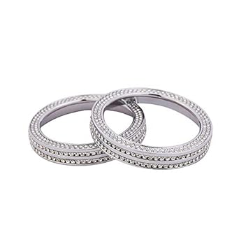 TOPDALL Mercedes Benz glitter AC button sticker Crystal accessories DIY interior knob cover Benz interior parts