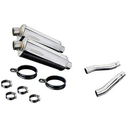 DELKEVIC Slip-on Stainless Steel Oval Muffler YAMAHA TRX850 1995-1999 350mm KIT0478