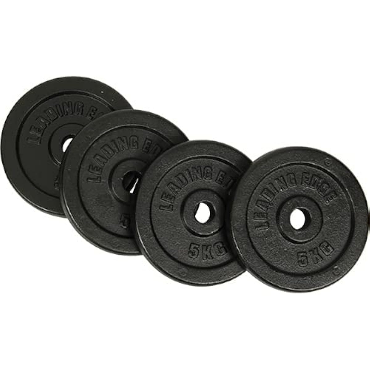 Leading Edge Dumbbell Plate Iron Various (1.25kg 2-piece set/2.5kg 2-piece set/5kg 2-piece set) Black 28mm diameter LE-IDBP1.25*2