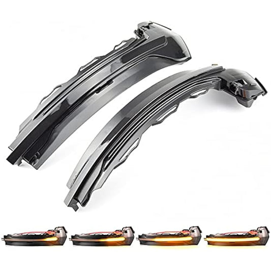 Audi Compatible Door Mirror Sequential Turn Signal LED A3 S3 RS3 8V etc. Flowing Turn Signal Smoked Lens Side Mirror Sequential Turn Signal