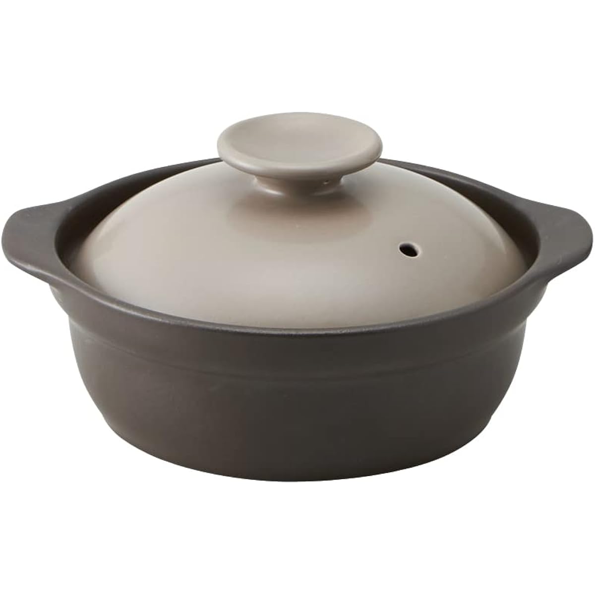 TAMAKI Thermatech Single Use IH Compatible Ultra Light Earthen Pot Size 6.5 23cm 800ml Mocha T-942383