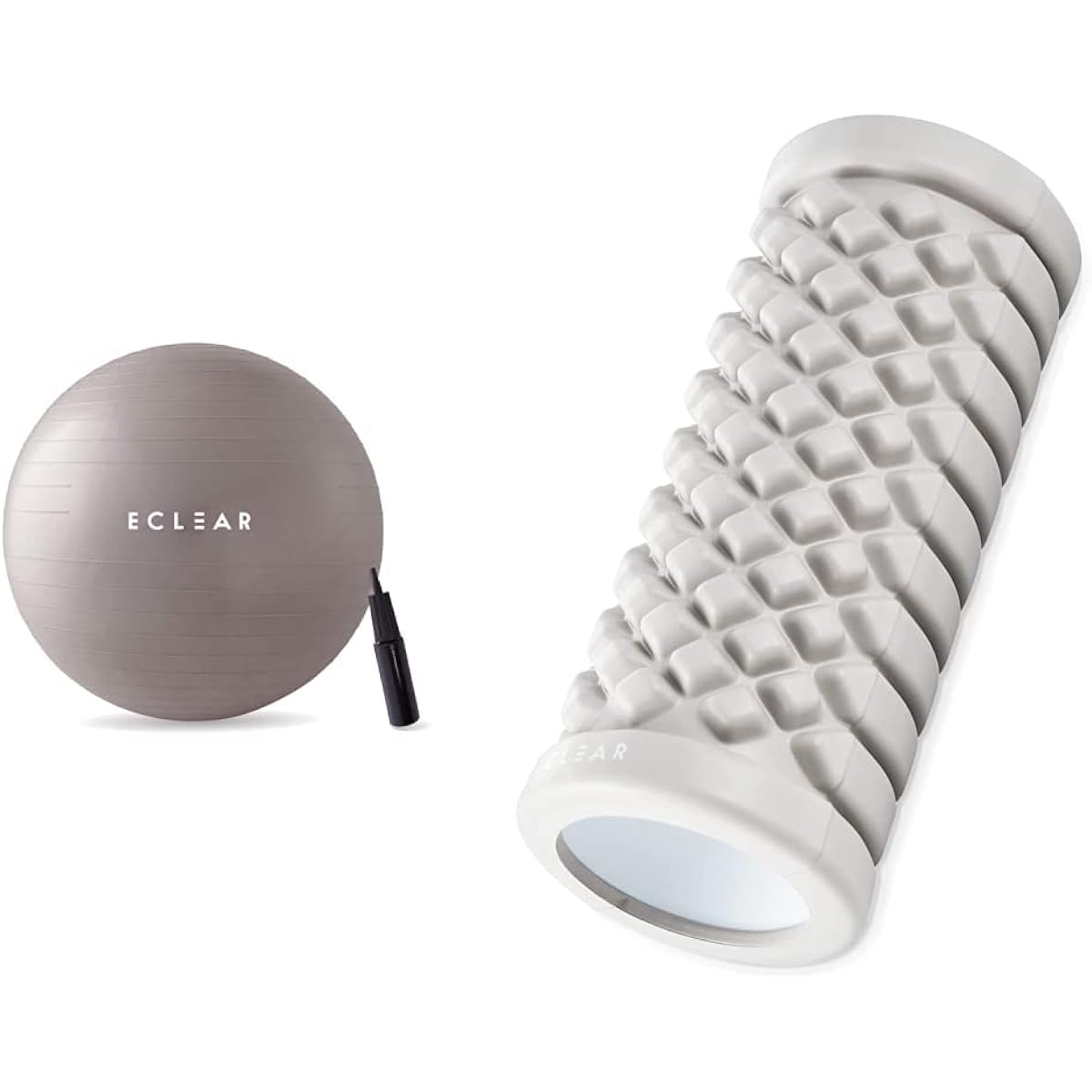 ELECOM Balance Ball 65cm Fitness with Air Pump Gray HCF-BB65GY
