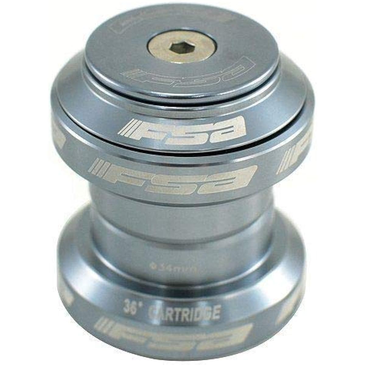 FSA Orbit MX 1-1/8Inches Threadless MTB Road Headset with Top Cap, Gray, NO.20, XTE1634