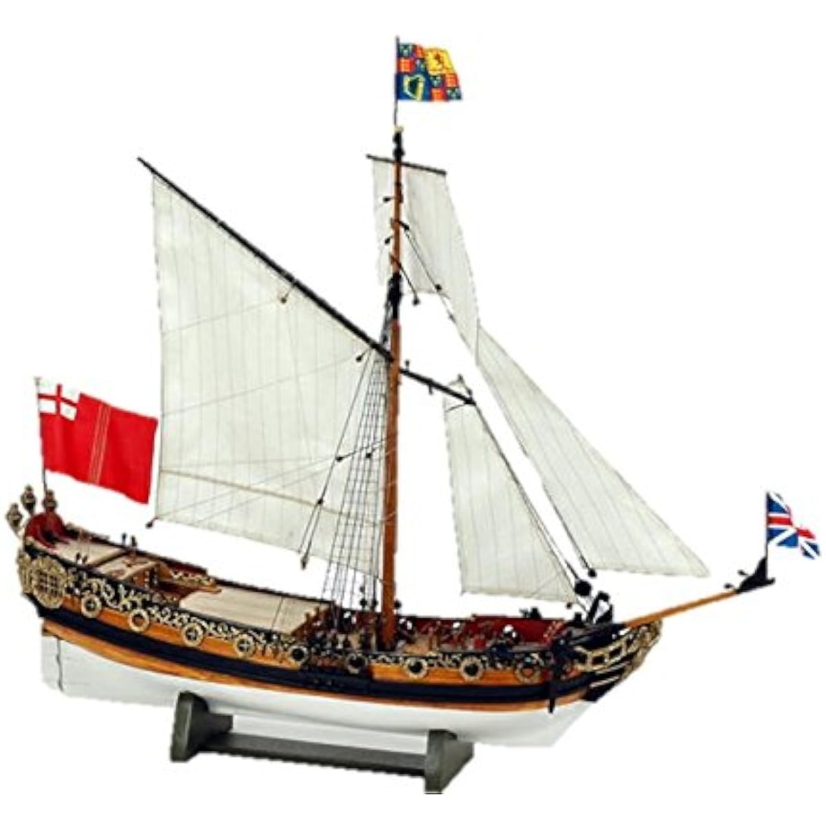 Woody Joe 1/64 Charles Yacht Wooden Sailing Ship Model Assembly Kit