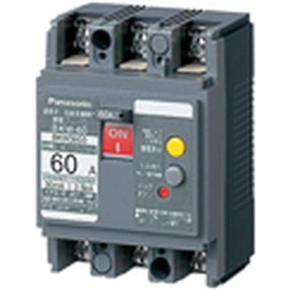 Panasonic Earth Leakage Breaker BKW-60 Type 3P3E with OC 50A 30mA (combined with overcurrent protection) BKW35031