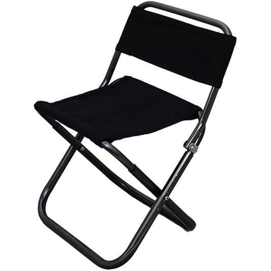 EVERNEW Folding chair with low seat backrest EBY537 Black